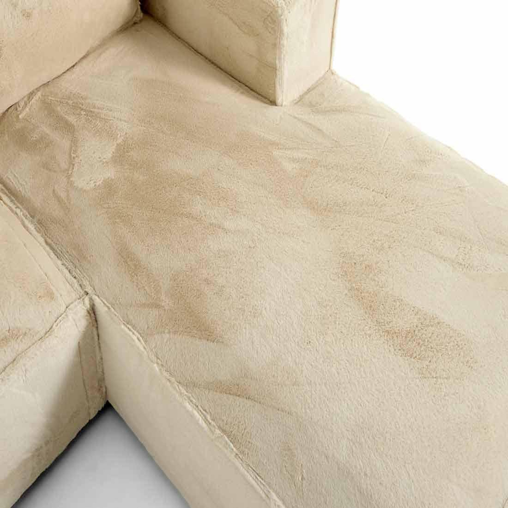 Voir la diapositive 6 : LISA DESIGN Stella - canapé d'angle droit - 4 places - en fausse fourrure
