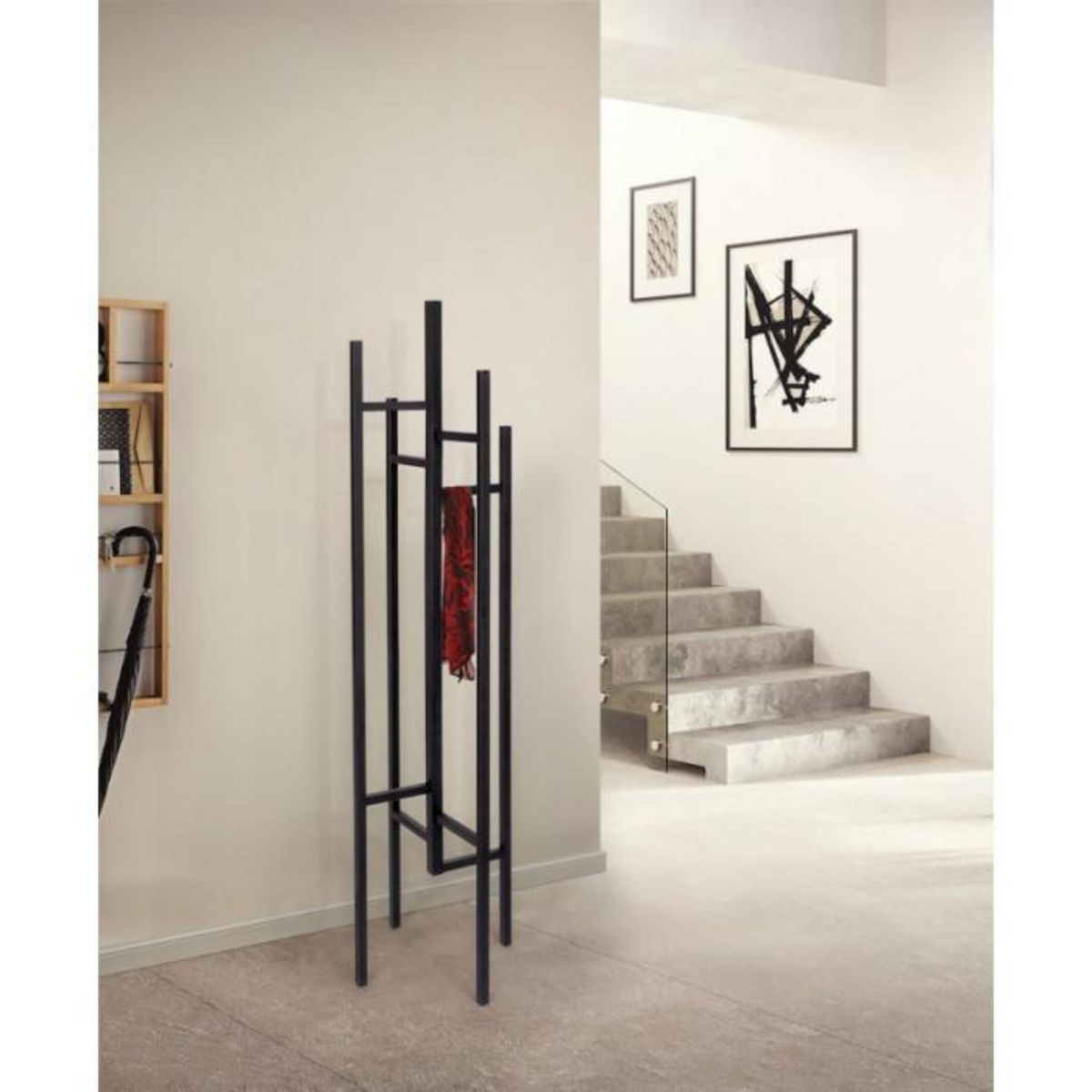 Paris Prix Porte-Manteaux Design  Eigen  175cm Noir
