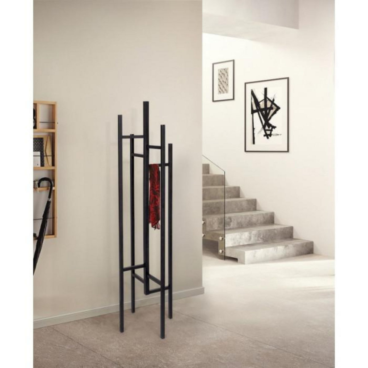 Paris Prix Porte-Manteaux Design  Eigen  175cm Noir