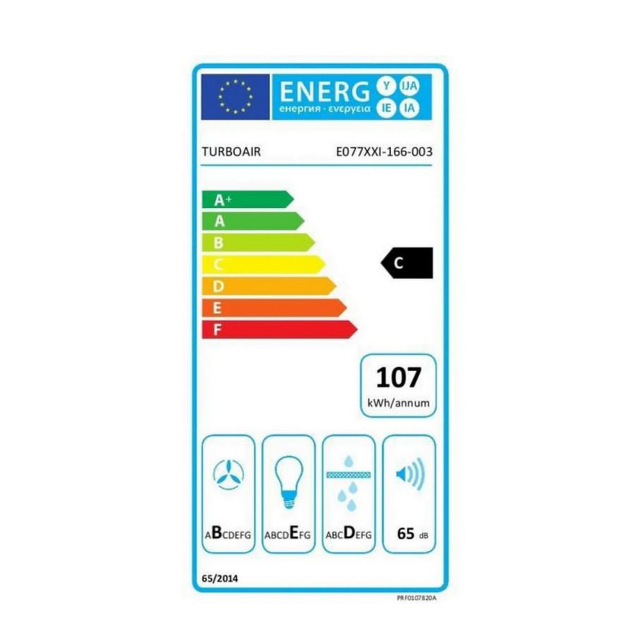 Voir la diapositive 2 : TURBOAIR Hotte décorative inclinée 90cm 735m3/h noir - THUNDERBL/A/90/LX