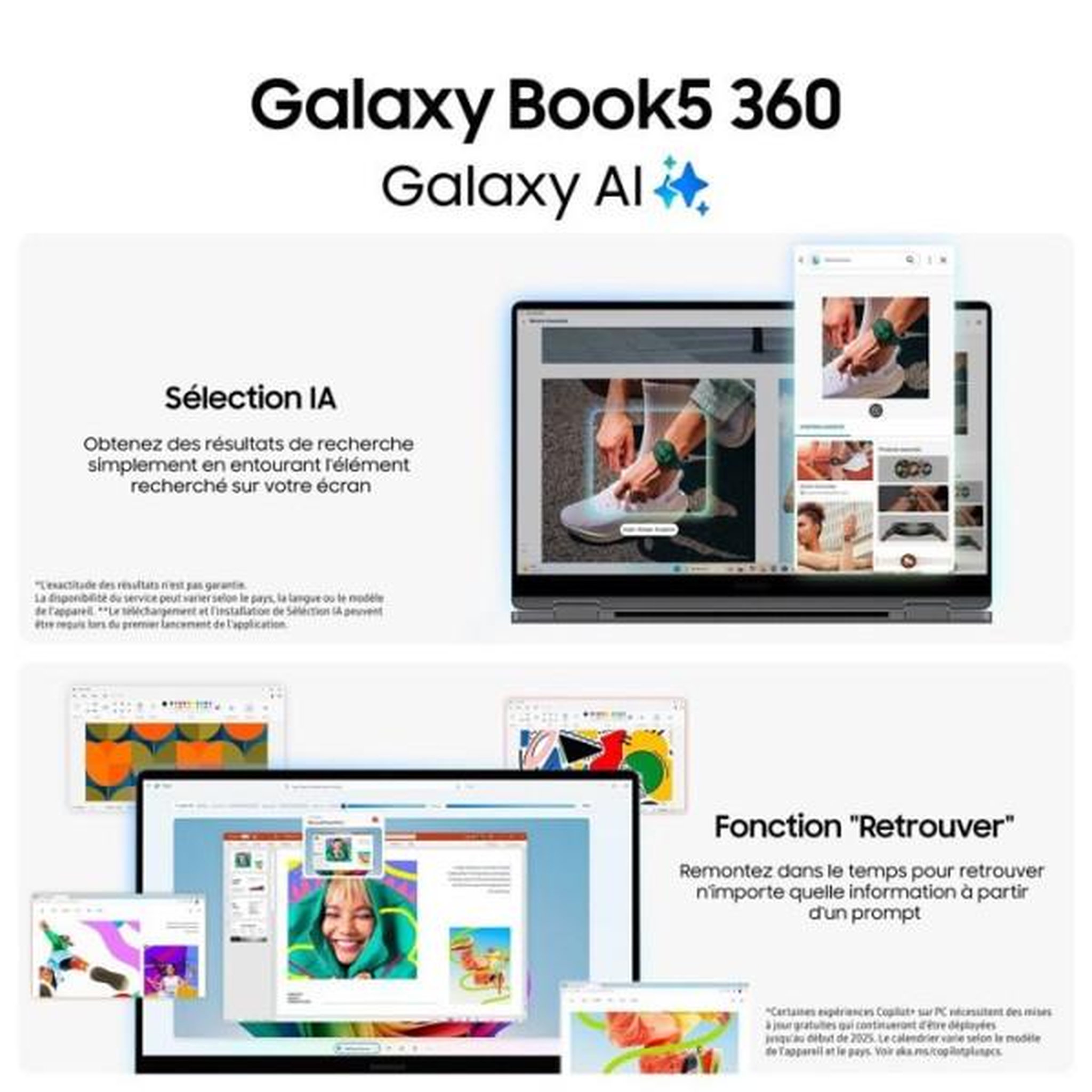 Voir la diapositive 3 : Samsung PC Portable Samsung Galaxy Book5 360 écran tactile 15,6 FHD Copilot+ Intel® Core™ Ultra 7 16 Go RAM 1 To SSD Anthracite