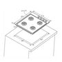 Voir la diapositive 2 : Candy Table de cuisson gaz 60cm 4 feux noir - chw6lbb