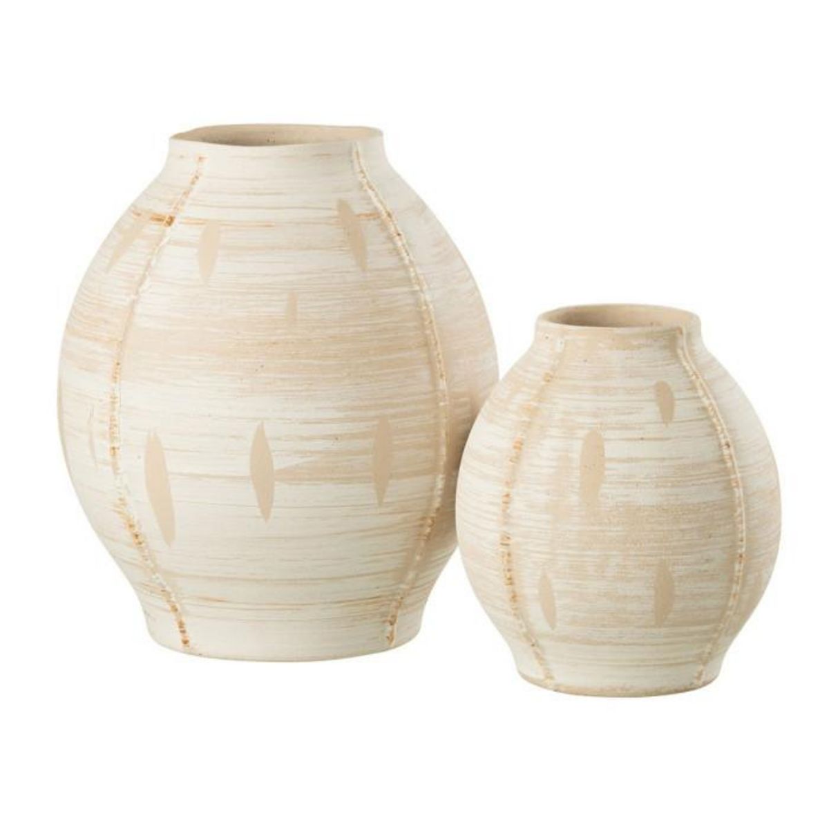 Paris Prix Vase Déco en Argile  Rudy  20cm Beige