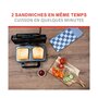 Alpina Appareil à Sandwich Pannini Croque monsieur 900W Plaque anti-adhésive XL Voyant Marche/Arrêt ALPINA