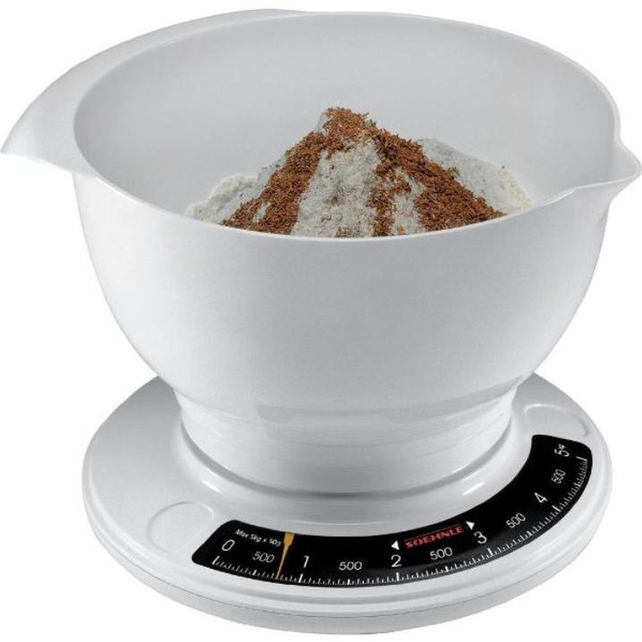 Voir la diapositive 2 : Soehnle Balance de cuisine mécanique 5kg - 50g avec bol - 65054