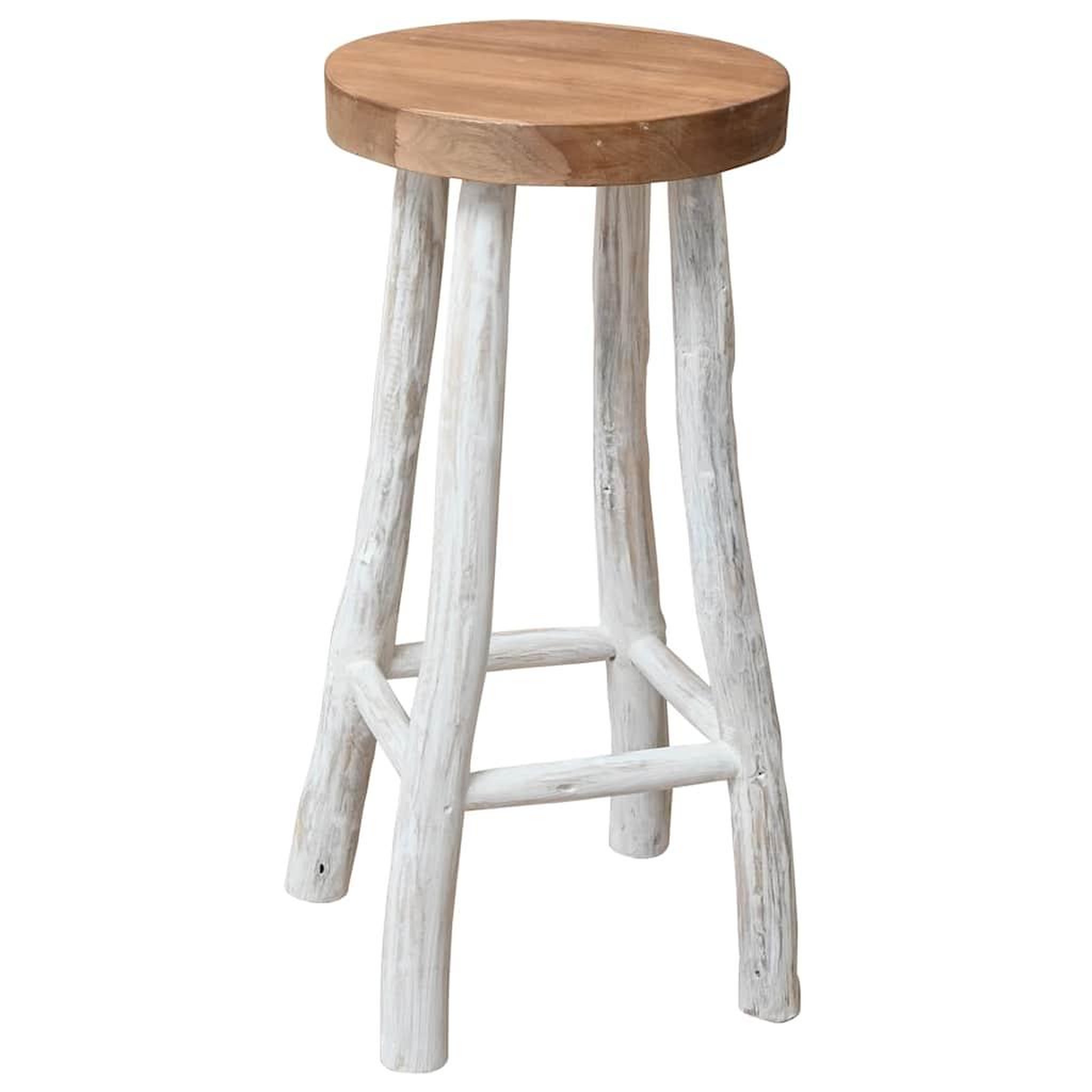 VIDAXL Chaise de bar Bois de teck solide