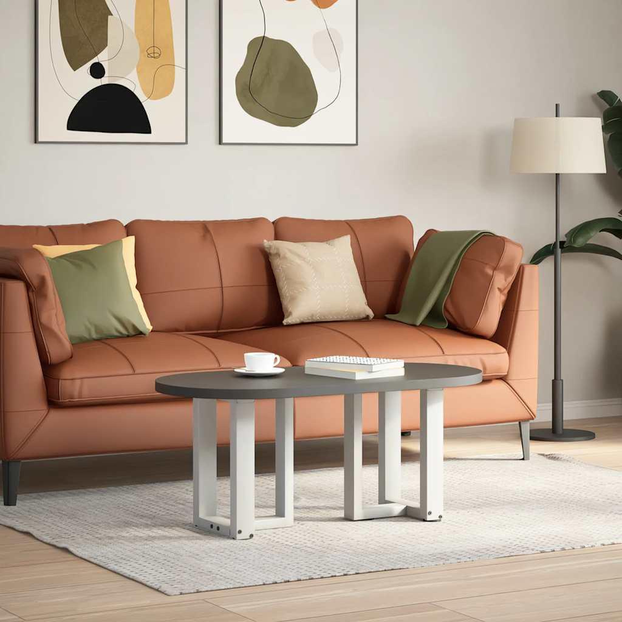 Voir la diapositive 2 : VIDAXL Pieds de table basse forme de T 2 pcs 28x25x(42-43) cm acier