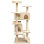 Voir la diapositive 2 : VIDAXL Arbre a chat avec griffoirs en sisal 125 cm Beige