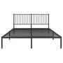 Voir la diapositive 5 : VIDAXL Cadre de lit metal sans matelas et tete de lit noir 160x200 cm