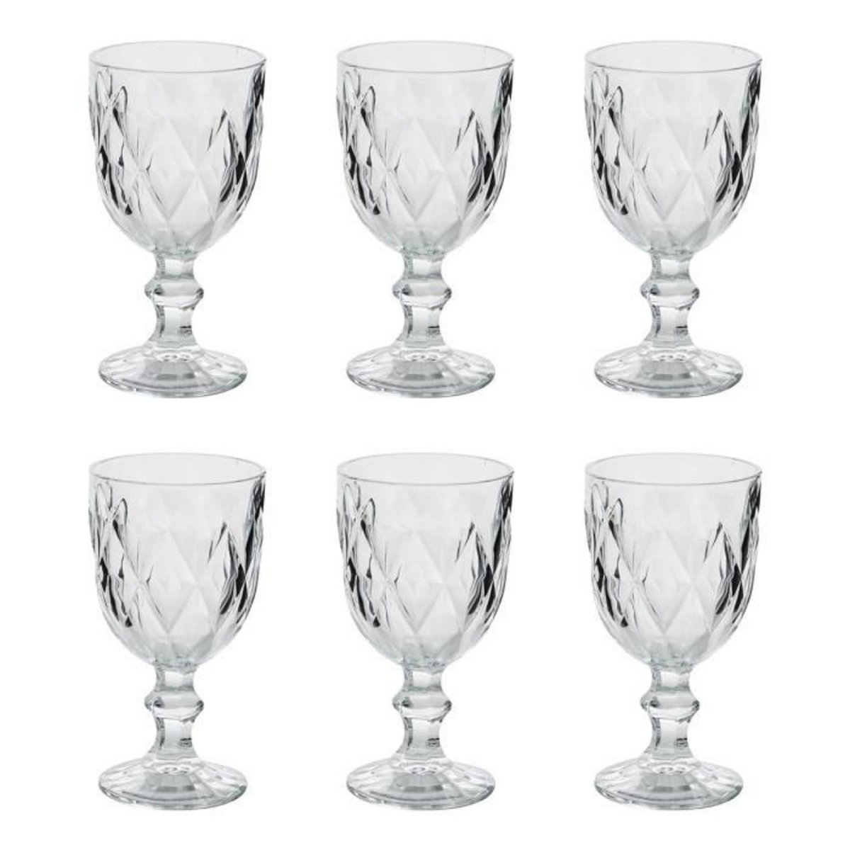 SECRET DE GOURMET Lot de 6 Verres à Vin  Lea  23cl Transparent