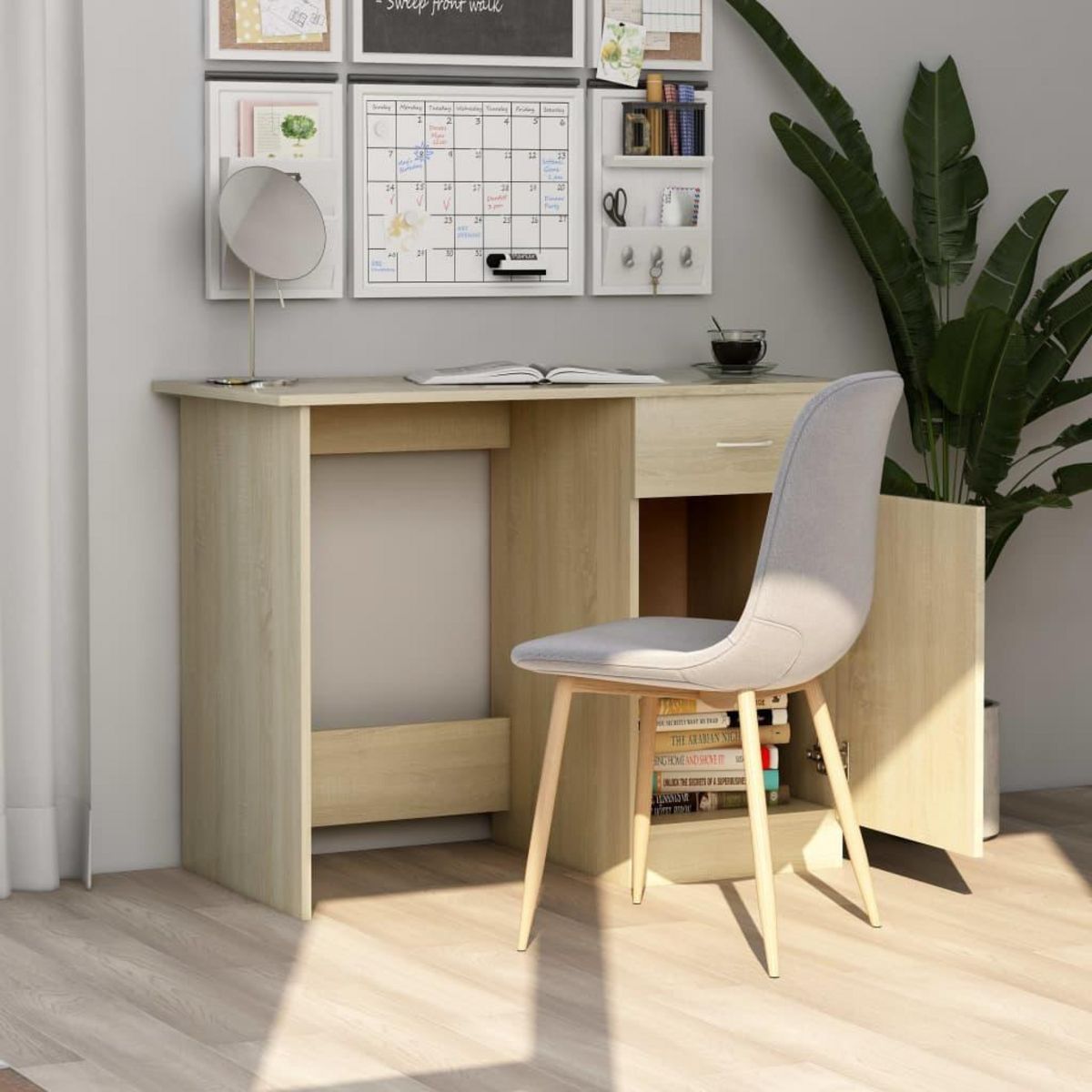 VIDAXL Bureau Chene sonoma 100x50x76 cm Bois d'ingenierie