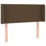 Voir la diapositive 2 : VIDAXL Tete de lit avec oreilles Marron Fonce 103x16x78/88 cm Tissu