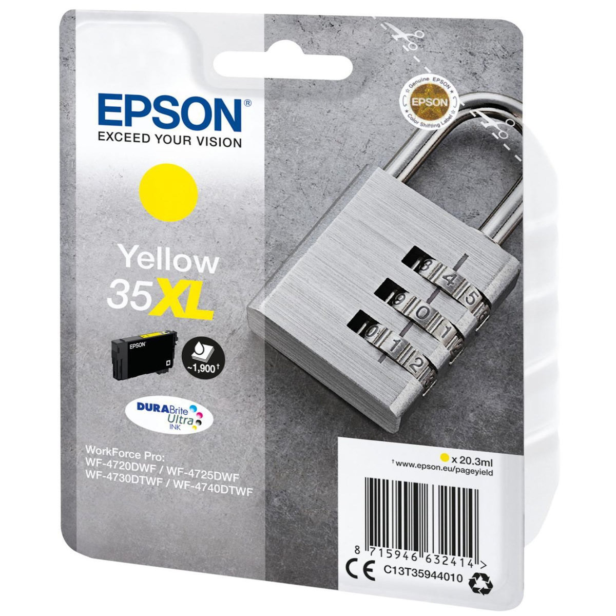 Epson Cartouche d'encre Jaune Epson C13T35944010 Haute capacité