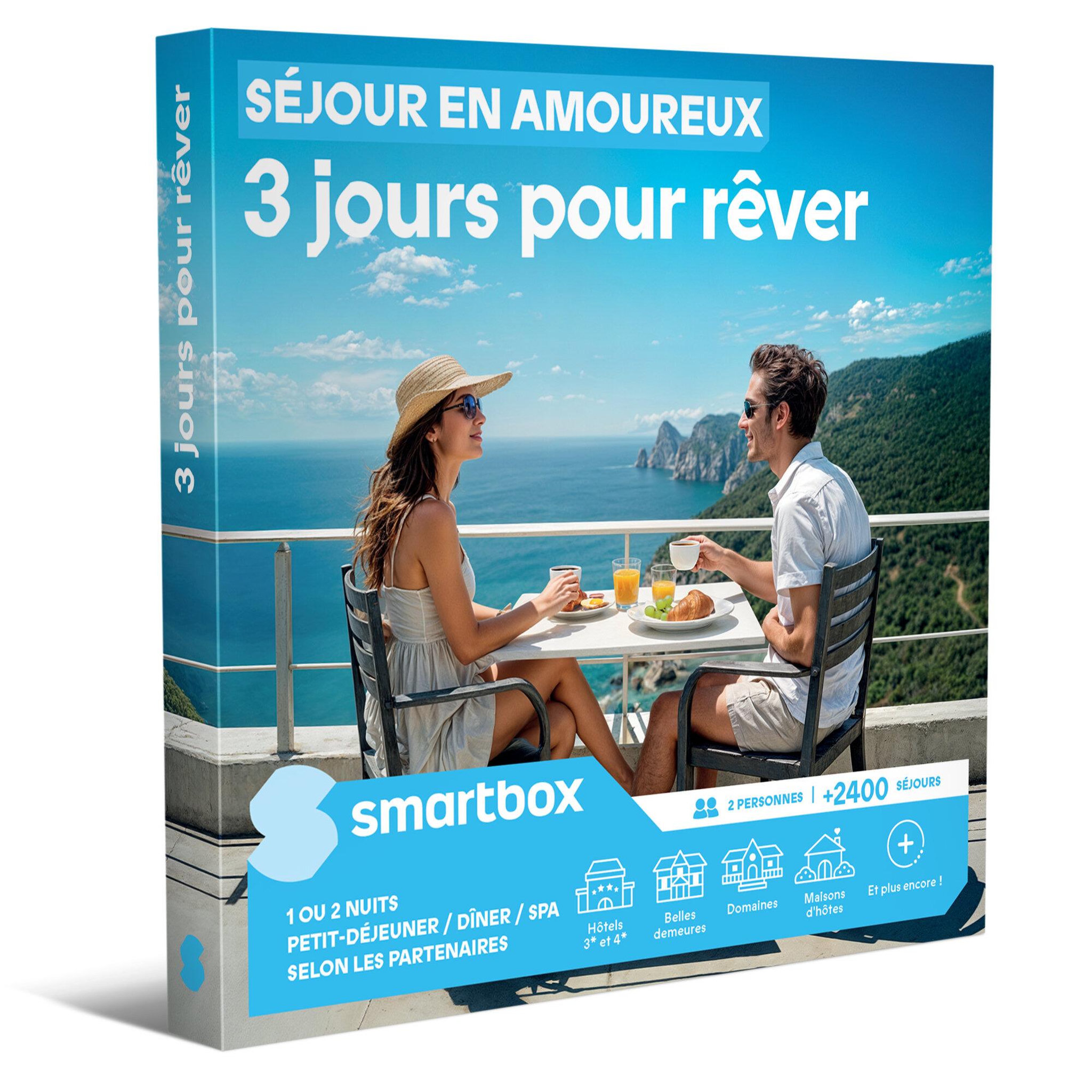 Voir la diapositive 1 : Smartbox Séjour en amoureux 3 jours pour rêver - Coffret Cadeau Séjour