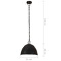 Voir la diapositive 6 : VIDAXL Lampe suspendue industrielle vintage 25 W Noir Rond 31 cm E27