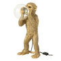 Voir la diapositive 2 : Paris Prix Lampe à Poser en Résine  Singe Crieur  46cm Or