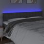 Voir la diapositive 3 : VIDAXL Tete de lit a LED Gris fonce 160x5x78/88 cm Tissu