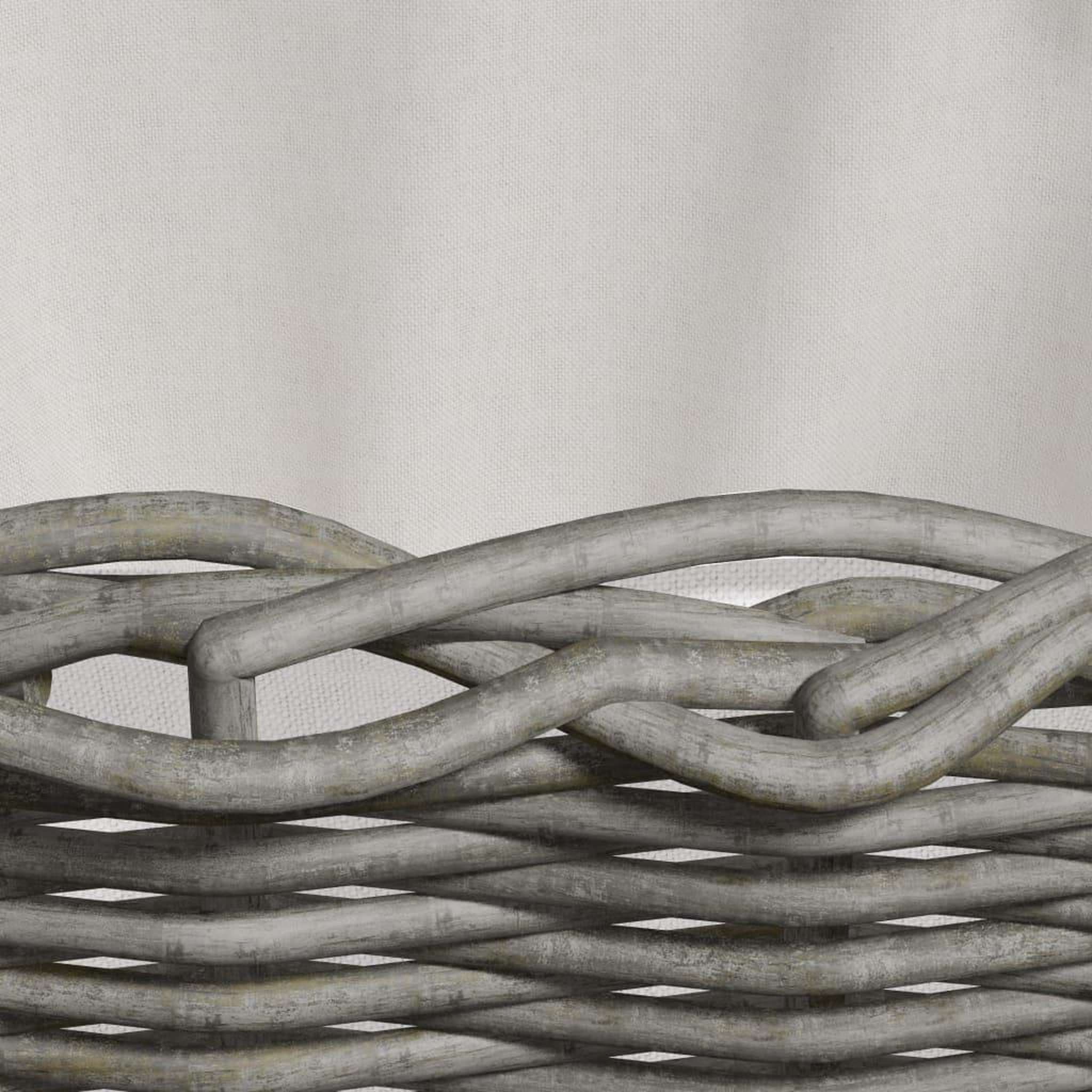 Voir la diapositive 5 : VIDAXL Panier a bois de chauffage avec poignees 59x42x28 cm Gris Saule