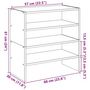 Voir la diapositive 6 : VIDAXL Etageres a chaussures 2 pcs empilable vieux bois 60x30x30,5 cm