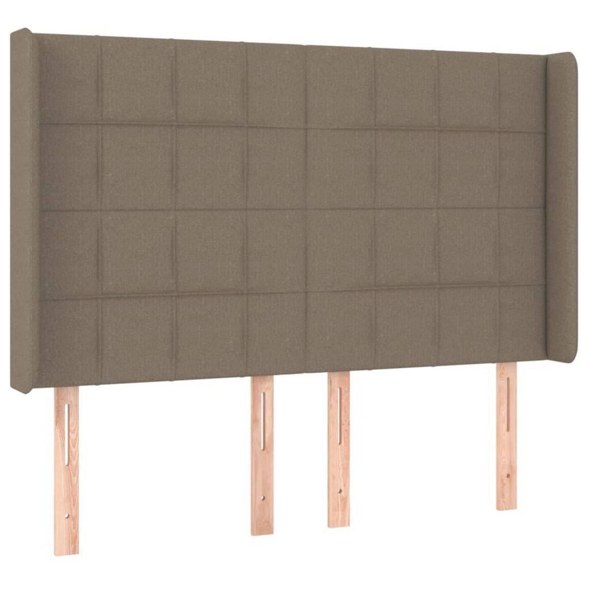 VIDAXL Tete de lit avec oreilles Taupe 147x16x118/128 cm Tissu