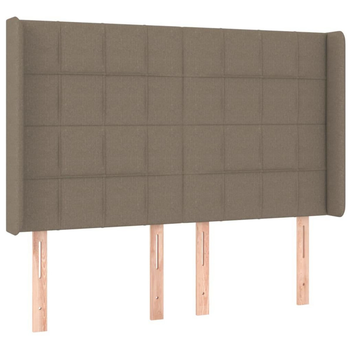 VIDAXL Tete de lit avec oreilles Taupe 147x16x118/128 cm Tissu