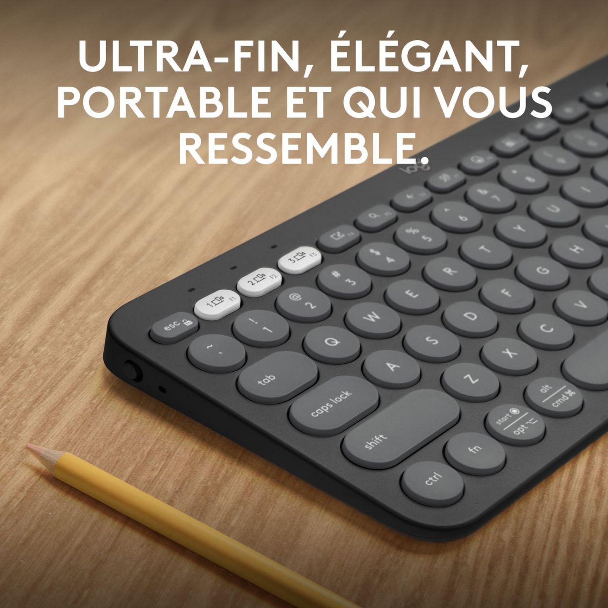 Voir la diapositive 2 : Logitech Clavier sans fil Pebble 2 K380s Graphite