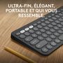 Voir la diapositive 2 : Logitech Clavier sans fil Pebble 2 K380s Graphite