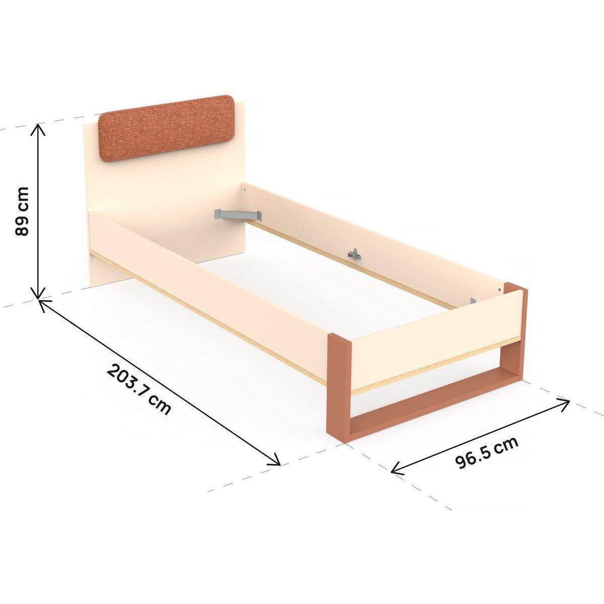 Habitat et Jardin Lit enfant  Camillia  - 90 x 200 cm - Terracotta