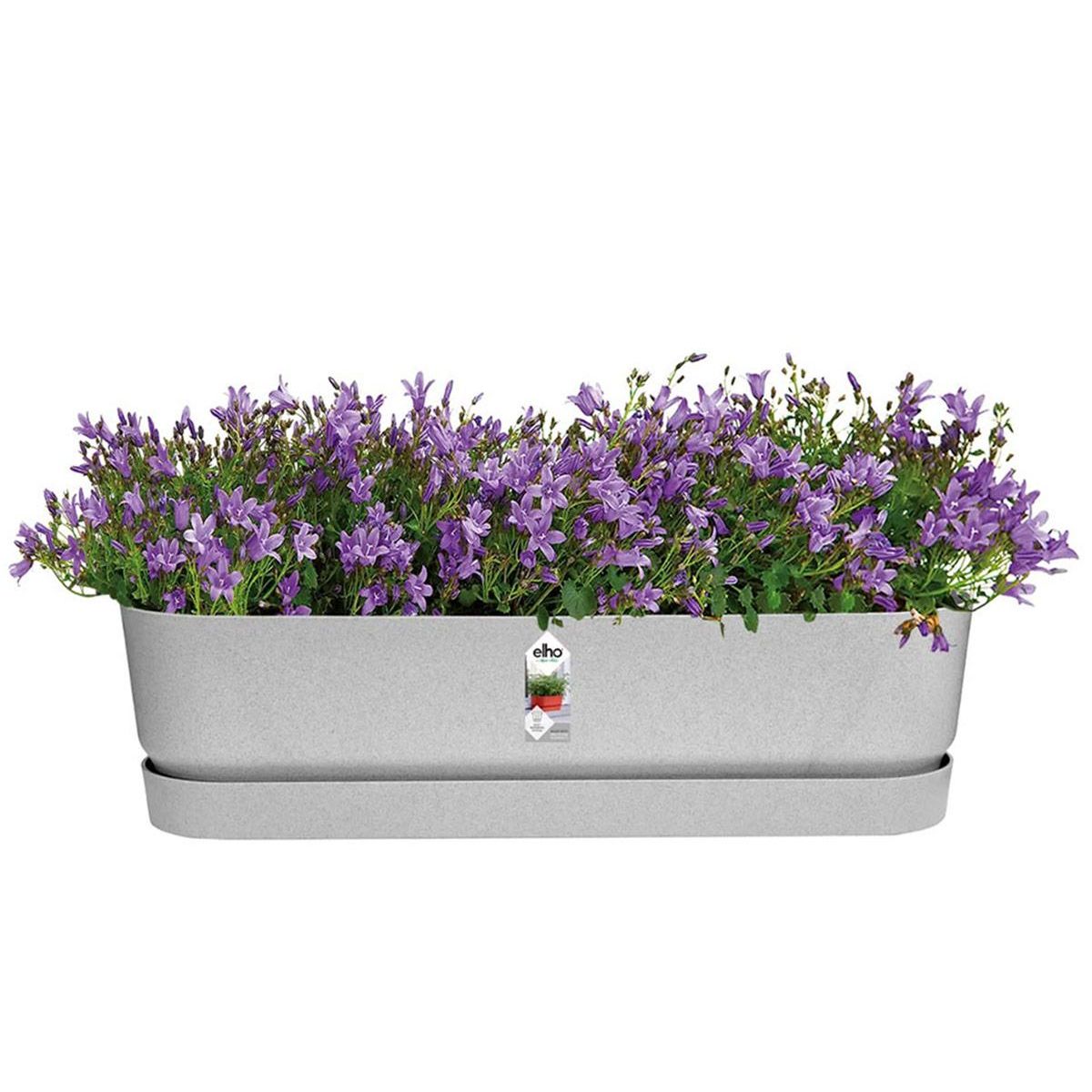 ELHO Balconnière Greenville Long 69 x 19,9 x 18,4 cm - Gris béton - Elho