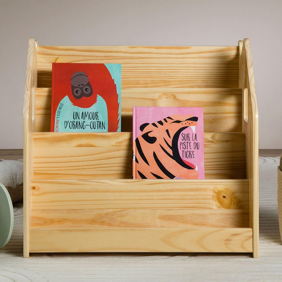 IDIMEX Bibliothèque enfant BRUNO en pin massif