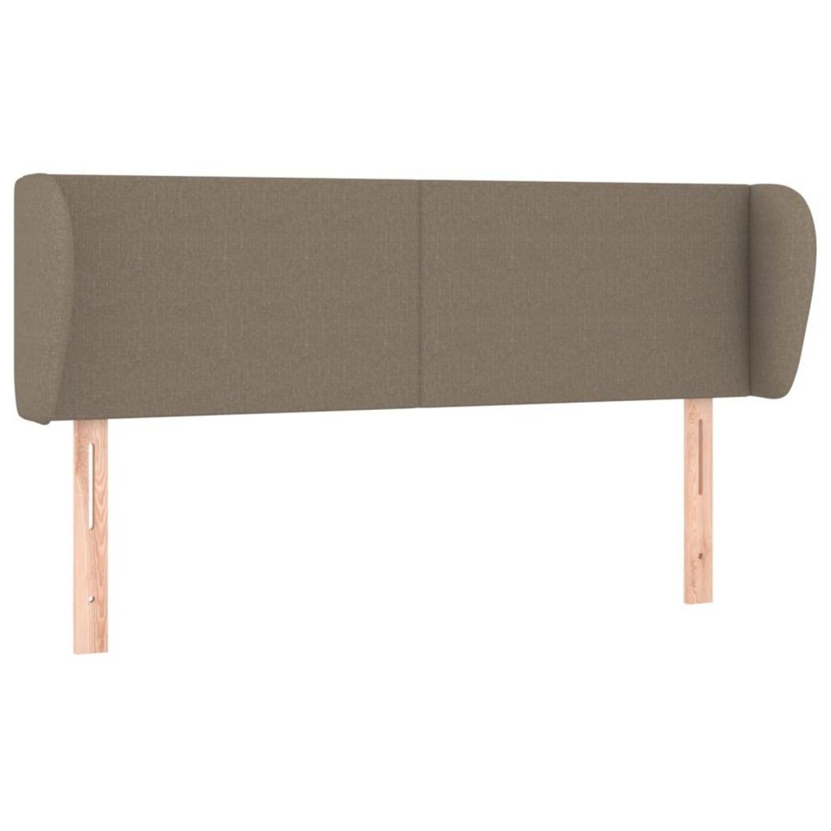 VIDAXL Tete de lit avec oreilles Taupe 147x23x78/88 cm Tissu