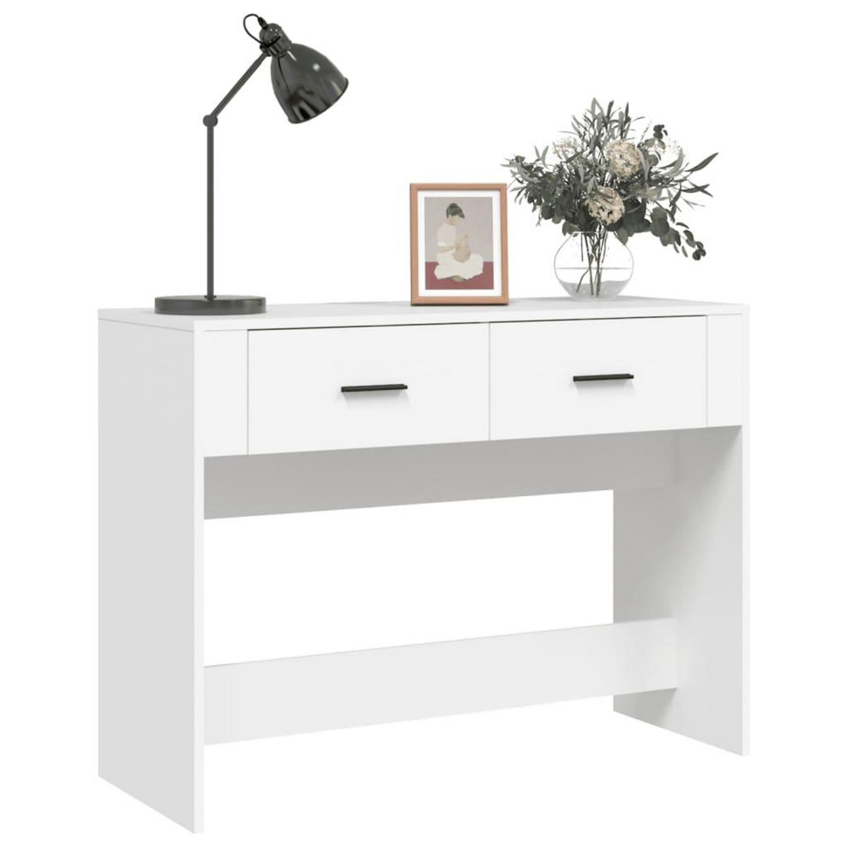 VIDAXL Table console Blanc 100x39x75 cm Bois d'ingenierie