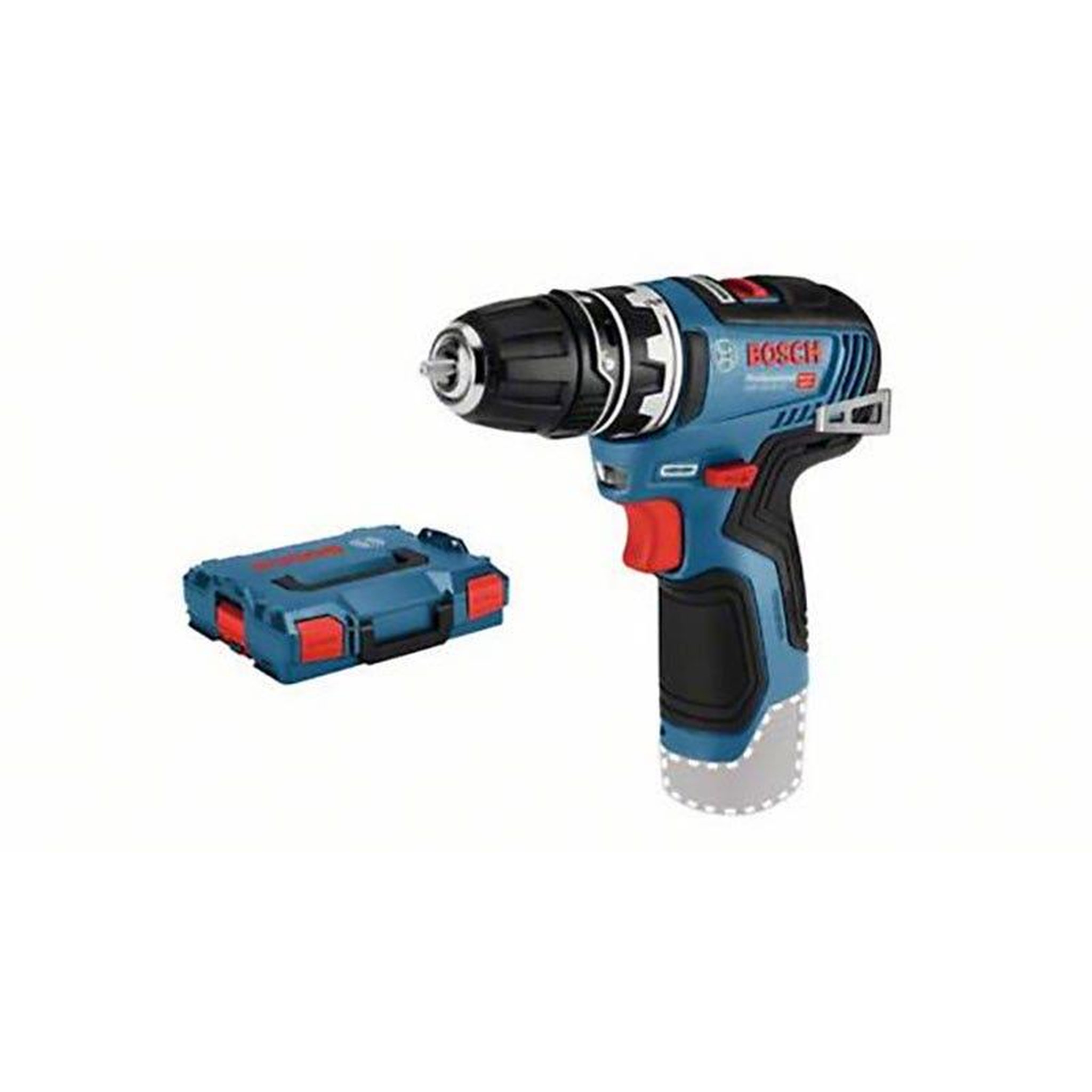 Bosch Professional Perceuse-visseuse sans fil gsr 12v-35 fc brushless (sans batterie ni chargeur) + 1 mandrin 10mm + coffret l-boxx