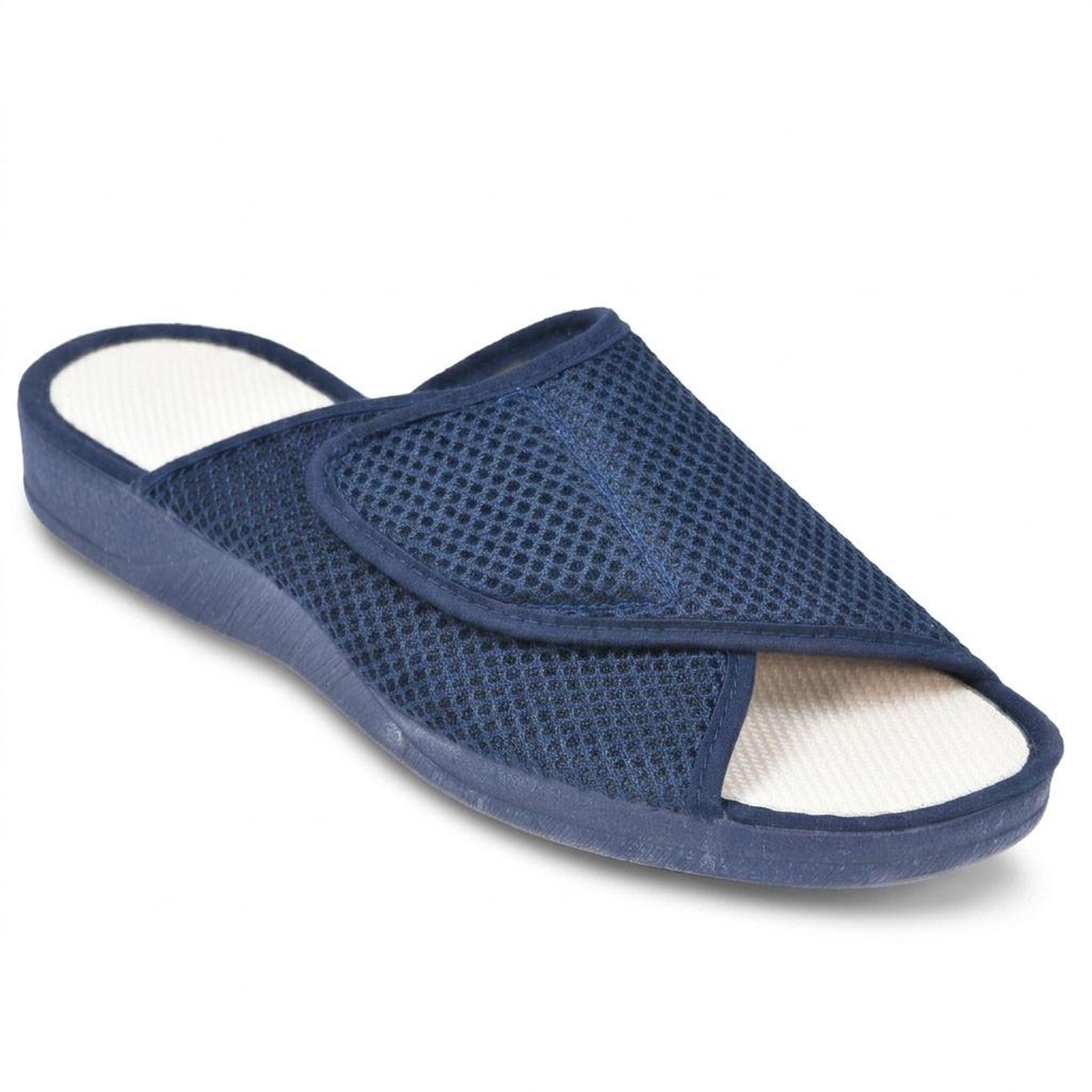Voir la diapositive 1 : OZABI OZABI-Pantoufle Mule Femme Mesh Microperfore Scratch Ajustable Fabriquee en Espagne