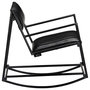 Voir la diapositive 4 : VIDAXL Chaise a bascule Noir Cuir veritable