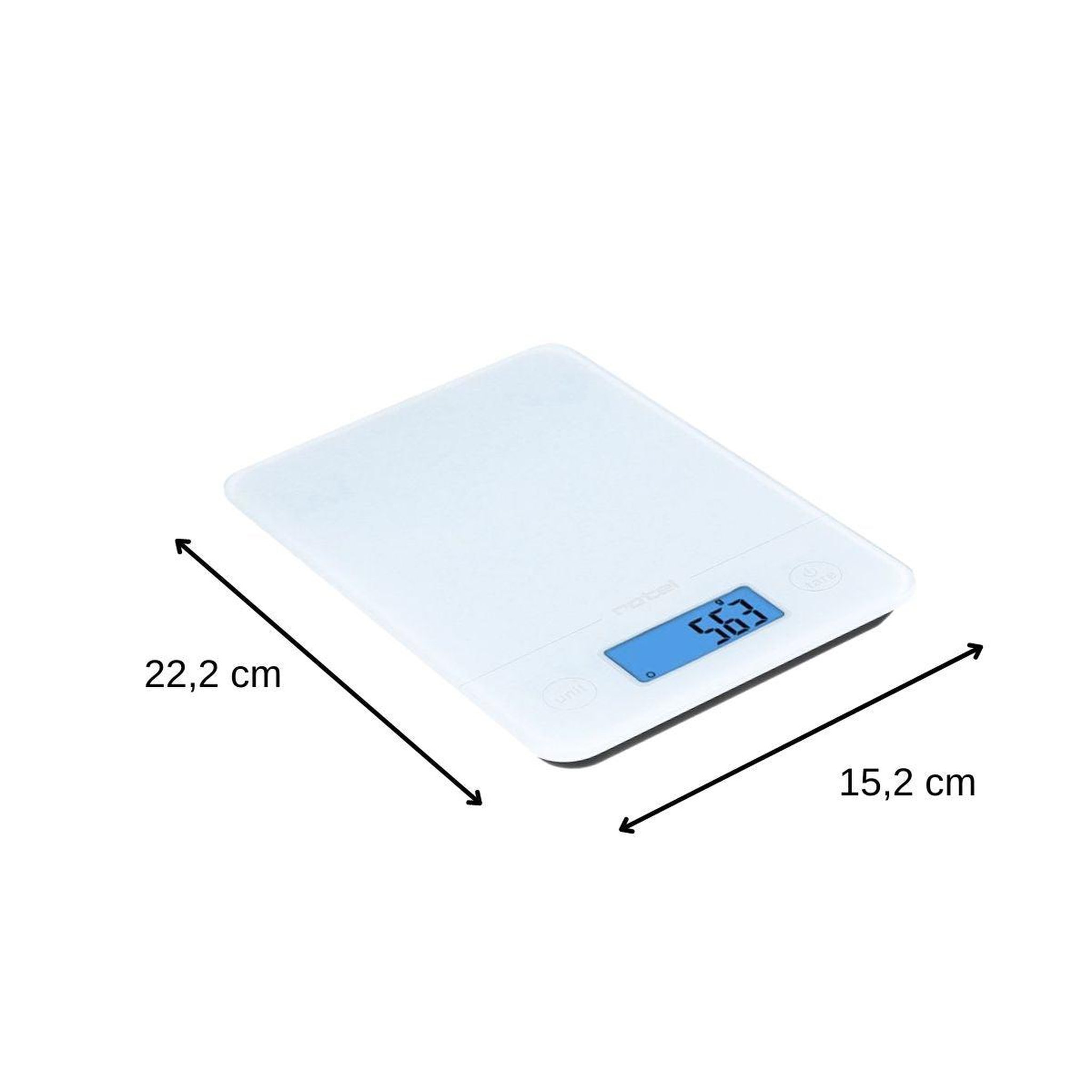 Voir la diapositive 3 : Rotel Balance de cuisine blanche électronique écran tactile rotel