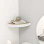 Voir la diapositive 1 : VIDAXL Etagere d'angle murale Chene et blanc 25x25x3,8 cm MDF