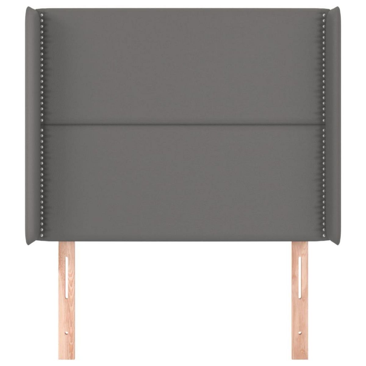 VIDAXL Tete de lit avec oreilles Gris 103x16x118/128 cm Similicuir