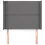 Voir la diapositive 3 : VIDAXL Tete de lit avec oreilles Gris 103x16x118/128 cm Similicuir