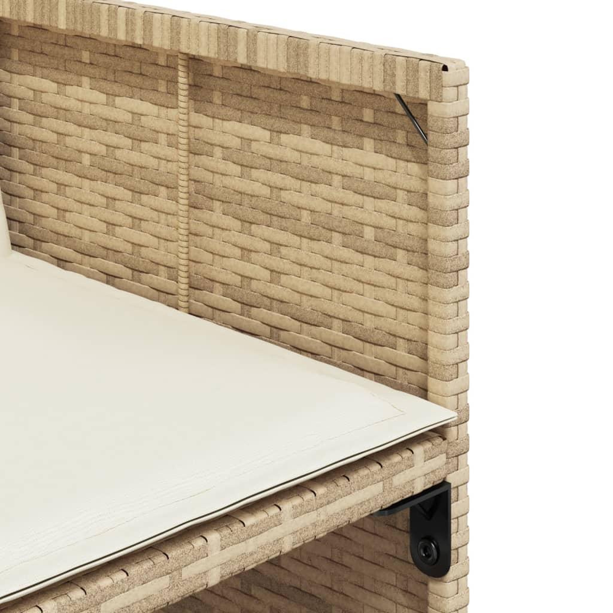 Voir la diapositive 5 : VIDAXL Ensemble a manger de jardin et coussins 11 pcs beige poly rotin
