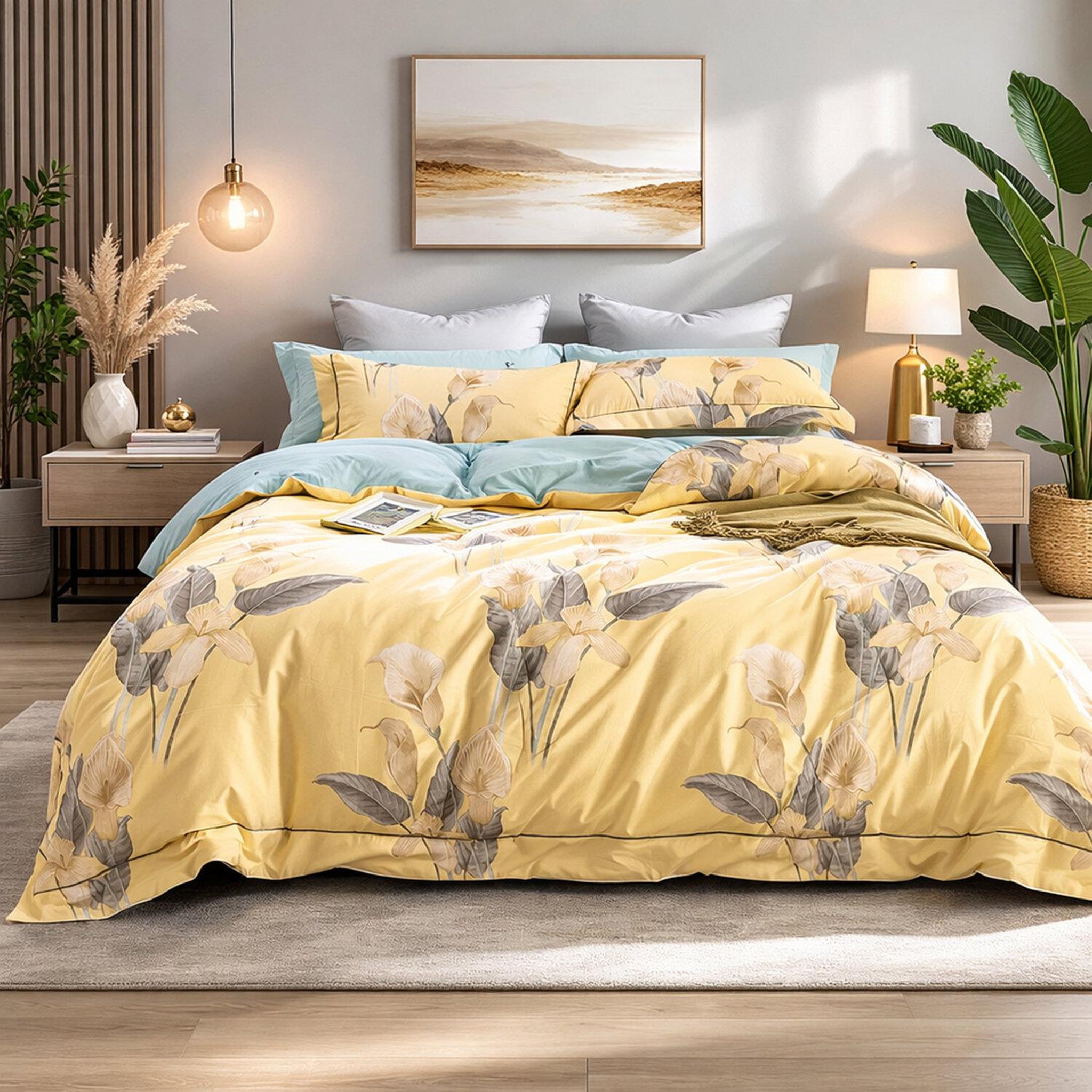 Voir la diapositive 1 : Home collection Parure housse de couette en coton 57 fils Horia