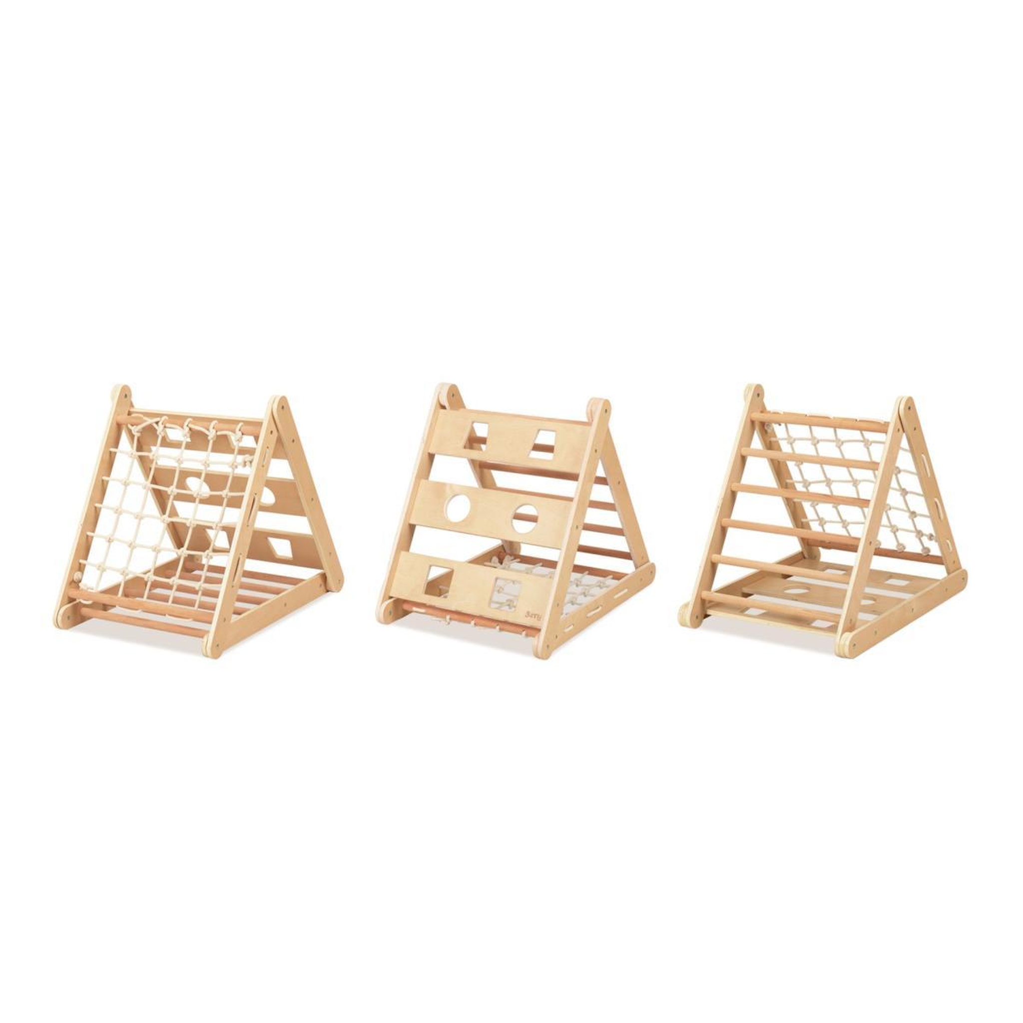 Voir la diapositive 3 : Axi House Triangle + toboggan Sammie 2-en-1 naturel