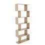 Voir la diapositive 3 : TOILINUX Etagère Bibliothèque Aaron - effet Chêne - 192 x 70 x 24 cm