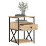 Voir la diapositive 4 : VIDAXL Table de chevet chêne sonoma 40x42x55 cm bois d ingénierie