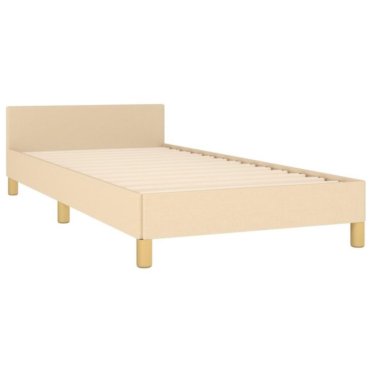 VIDAXL Cadre de lit sans matelas creme 80x200 cm tissu