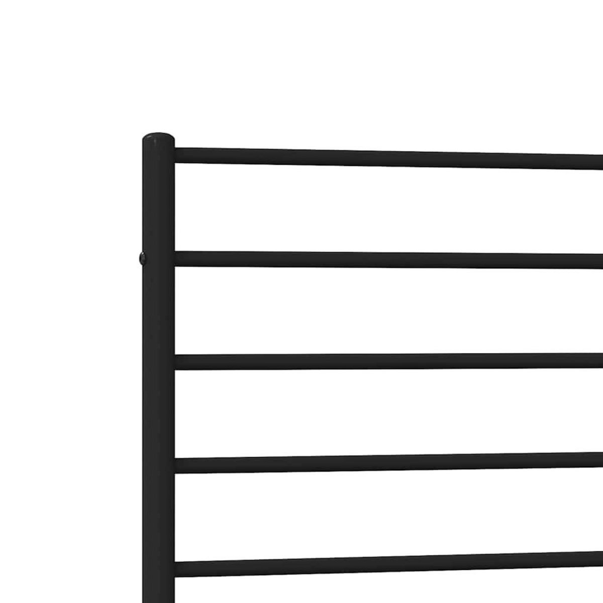 VIDAXL Cadre de lit metal sans matelas avec tete de lit noir 100x190cm