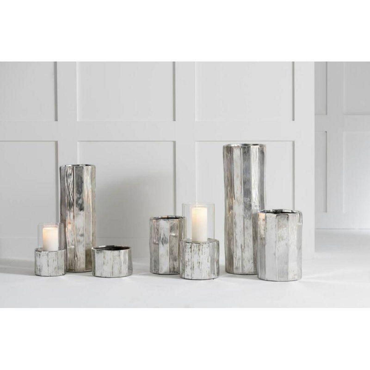 Paris Prix Cache-Pot Design  Ary  25cm Argent