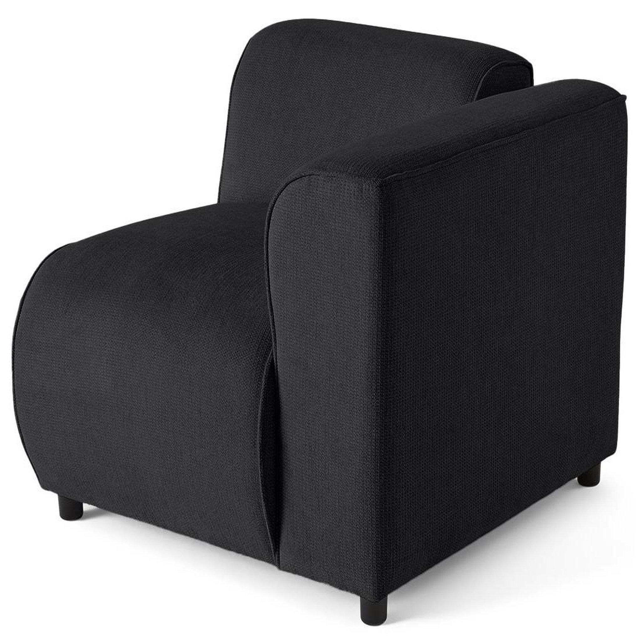 Voir la diapositive 1 : LISA DESIGN Suaro - module d'assise d'angle droit en tissu texturé