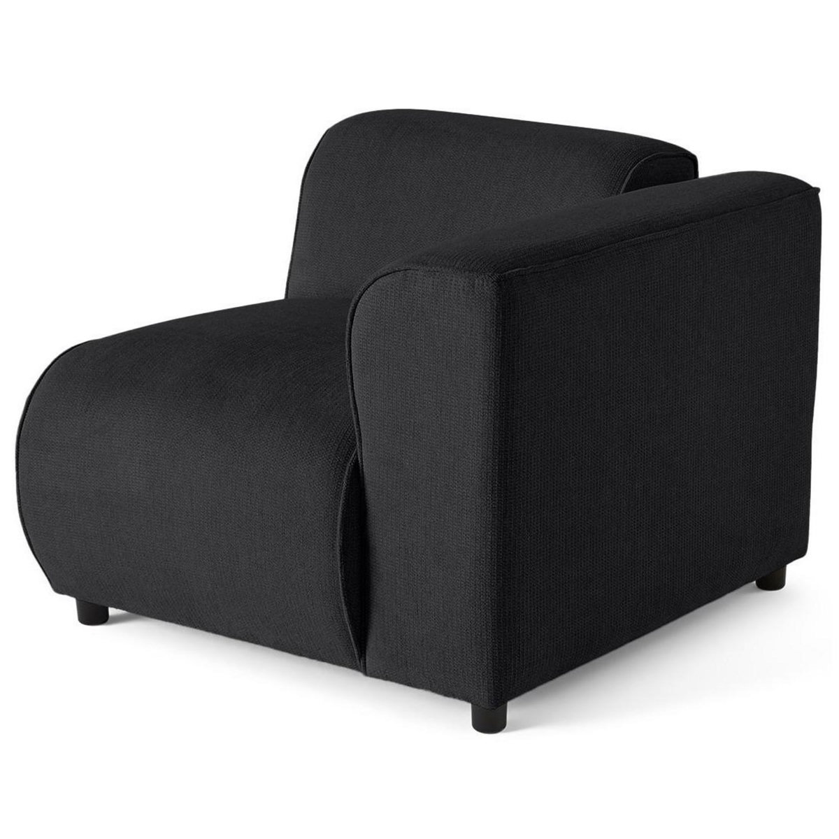 LISA DESIGN Suaro - module d'assise d'angle droit en tissu texturé