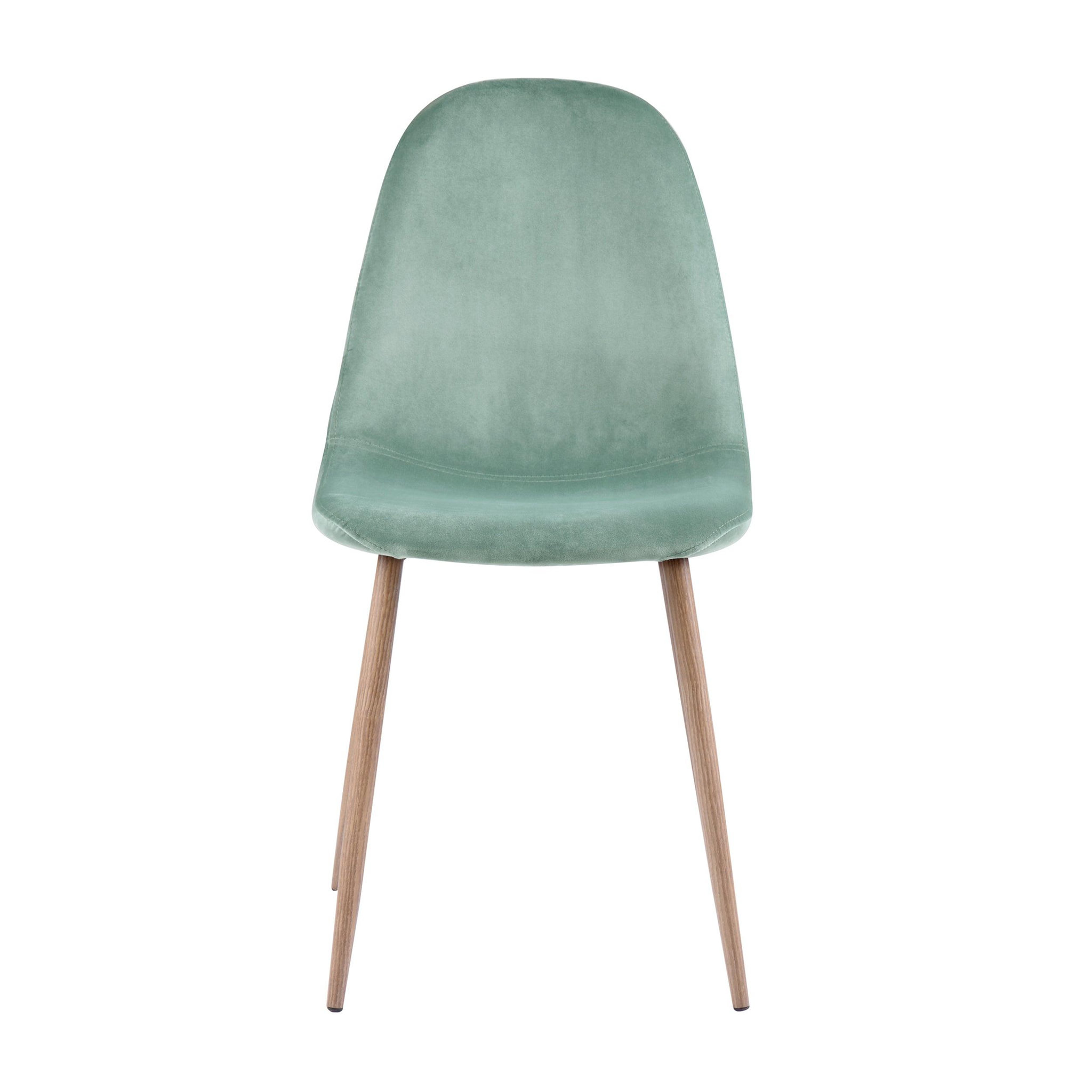 Voir la diapositive 6 : MAISON PAVANE Lot de 2 chaises en velours vert d'eau-fredrik